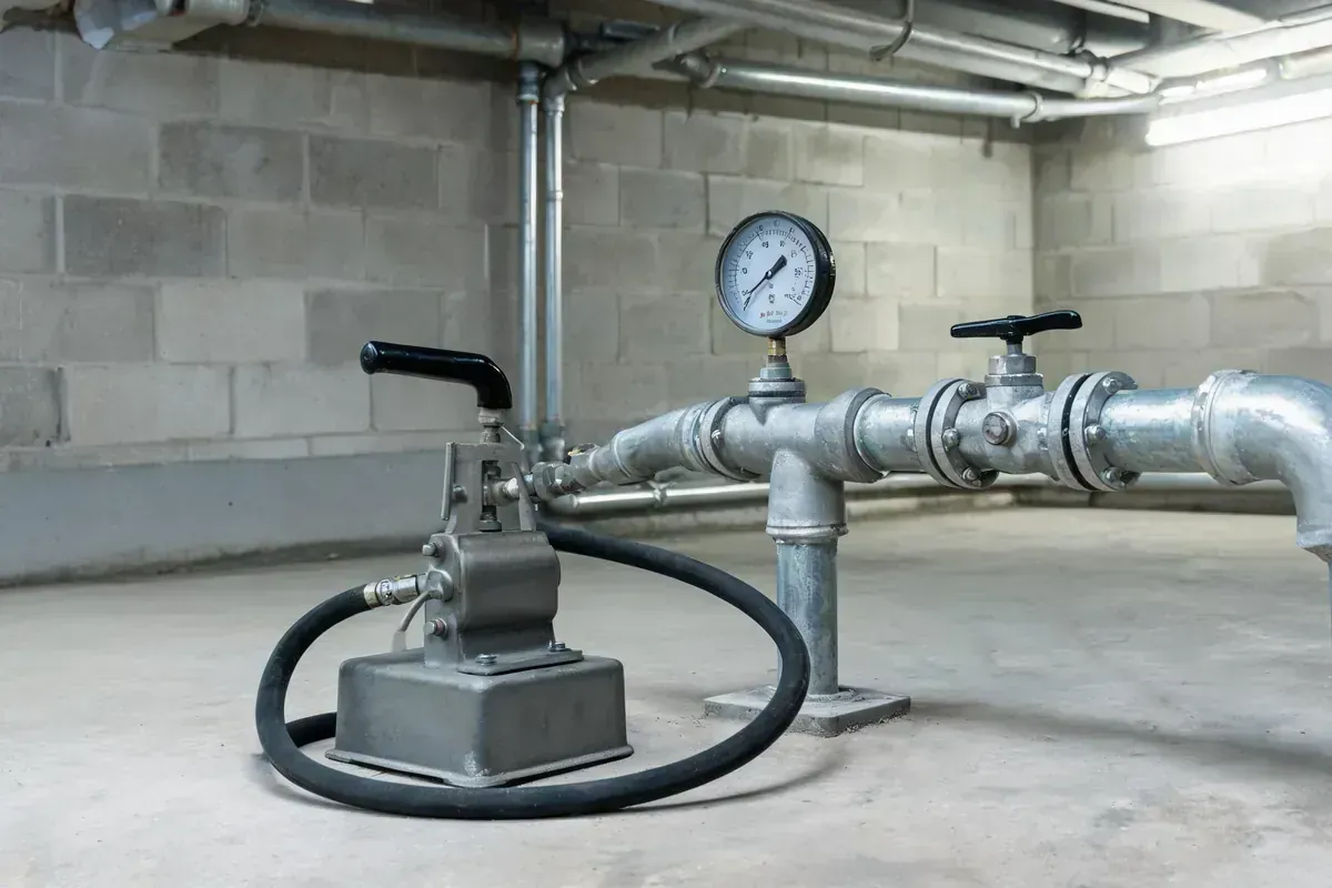Опрессовка системы водоснабжения